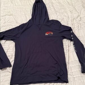 O'Neill Navy Hoodie with Sunset Graphic